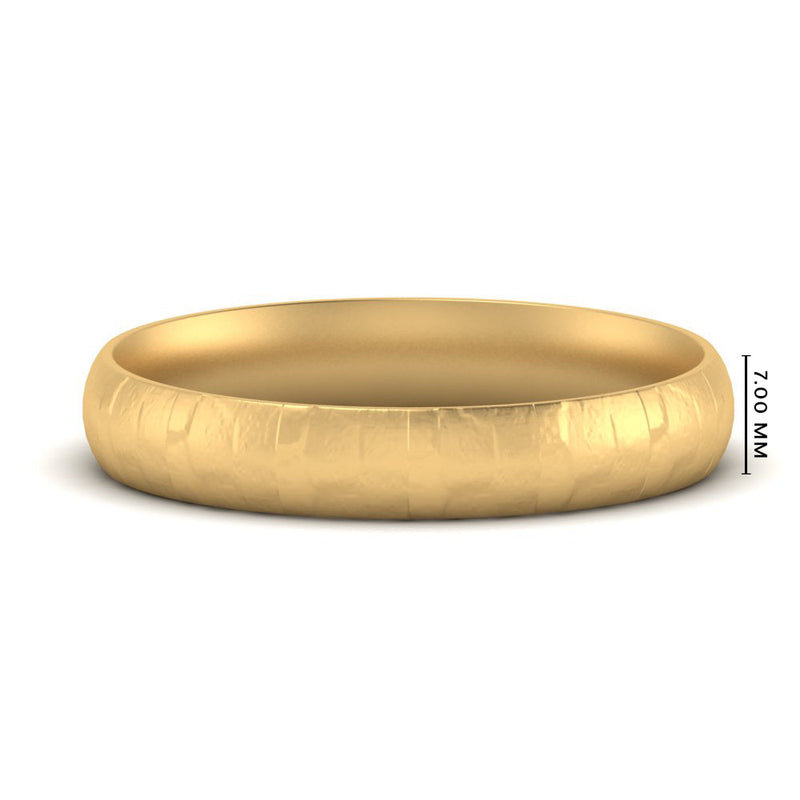 5 Mm Lightweight Rock Texture Mens Wedding Band