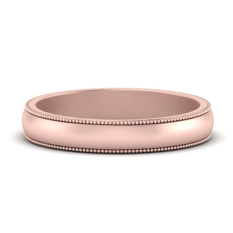 Milgrain Matte Finish Mens Band