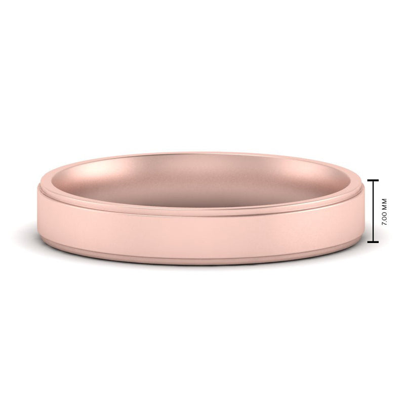 4 mm Steps Edge Comfort Fit Mens Band