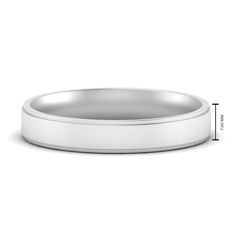 4 mm Steps Edge Comfort Fit Mens Band