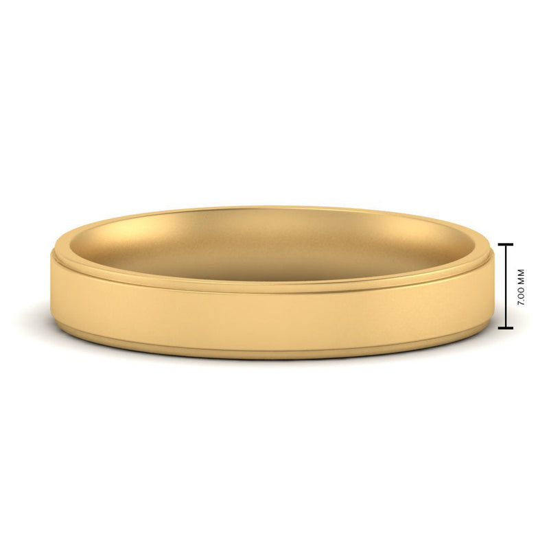 4 mm Steps Edge Comfort Fit Mens Band