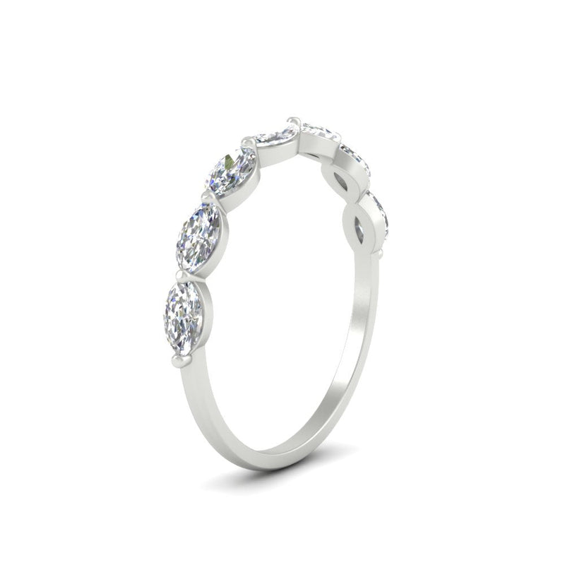 7 Stone Marquise East West 1 Carat Band