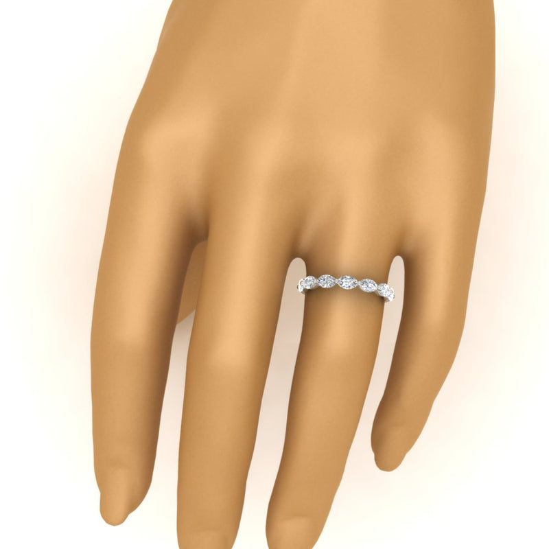 7 Stone Marquise East West 1 Carat Band
