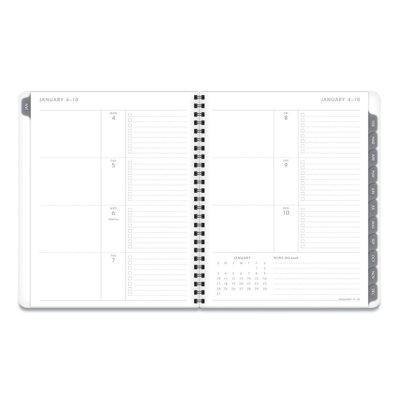 AT-A-GLANCE Elevation Linen Weekly/Monthly Planner, 8.75 x 7, Charcoal Cover, 12-Month (Jan to Dec): 2023