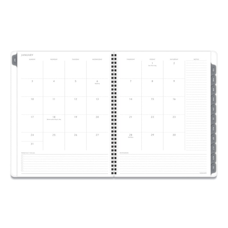 AT-A-GLANCE Elevation Linen Weekly/Monthly Planner, 11 x 8.5, Charcoal Cover, 12-Month (Jan to Dec): 2023