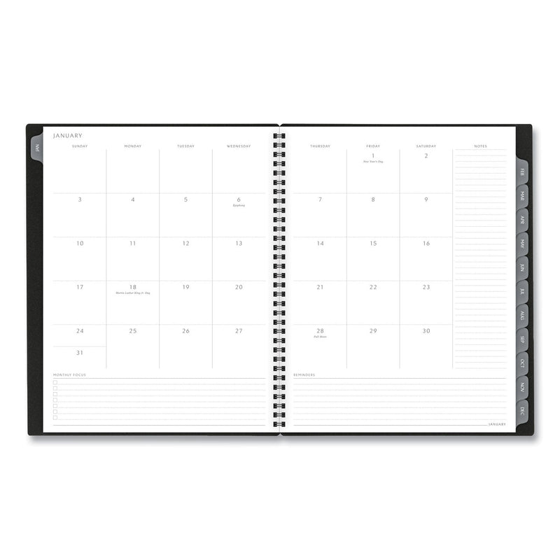 AT-A-GLANCE Elevation Poly Weekly/Monthly Planner, 11 x 8.5, Black Cover, 12-Month (Jan to Dec): 2023