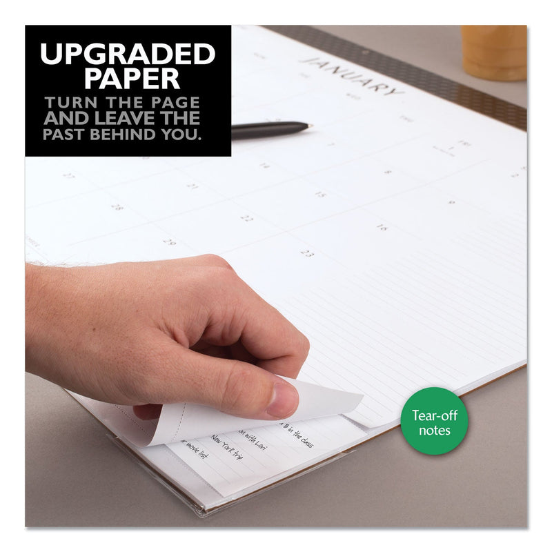 AT-A-GLANCE Elevation Desk Pad Calendars, 21.75 x 17, White Sheets, Black Binding, Clear Corners, 12-Month (Jan to Dec): 2023