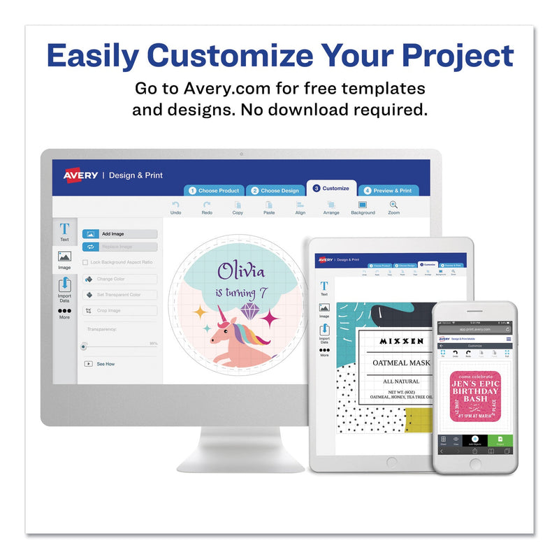 Avery High-Visibility Permanent Laser ID Labels, 2 x 4, Asst. Neon, 150/Pack