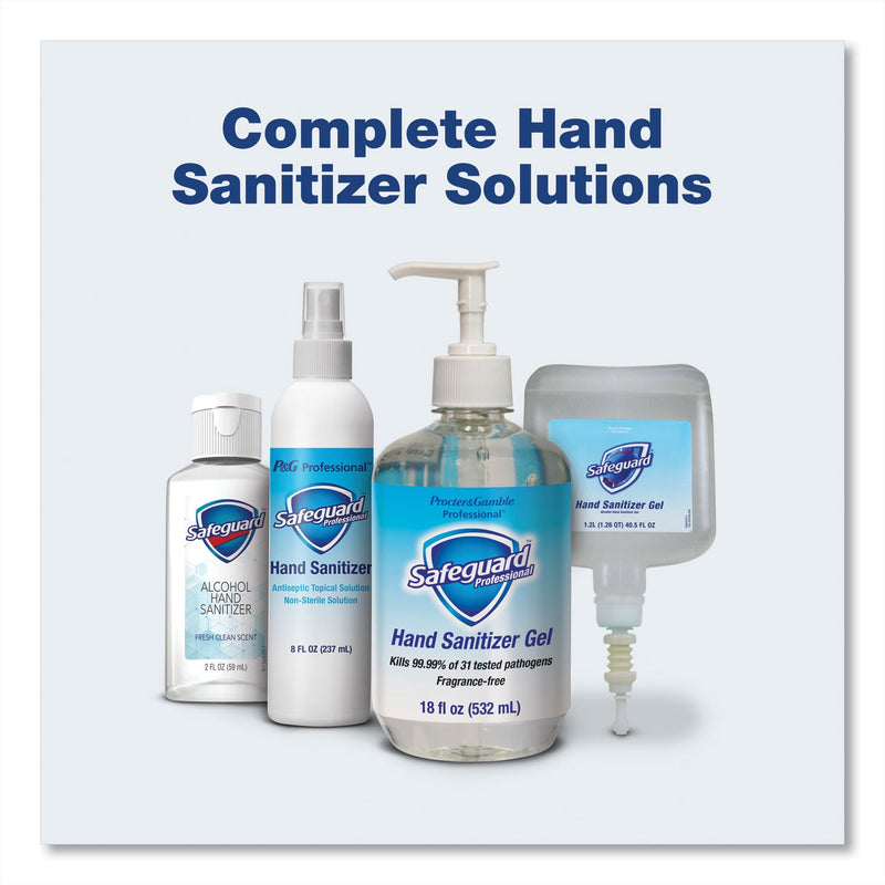 Safeguard Hand Sanitizer Gel, 18 oz Pump Bottle, Fragrance-Free, 12/Carton