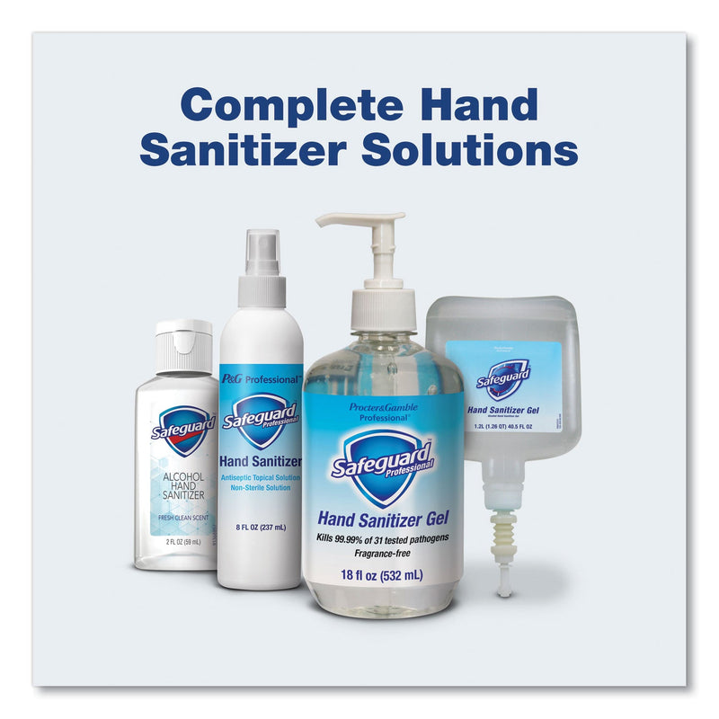 Safeguard Alcohol Hand Sanitizer Gel, 2 oz Flip-Cap Bottle, Fresh Clean Scent, 48/Carton