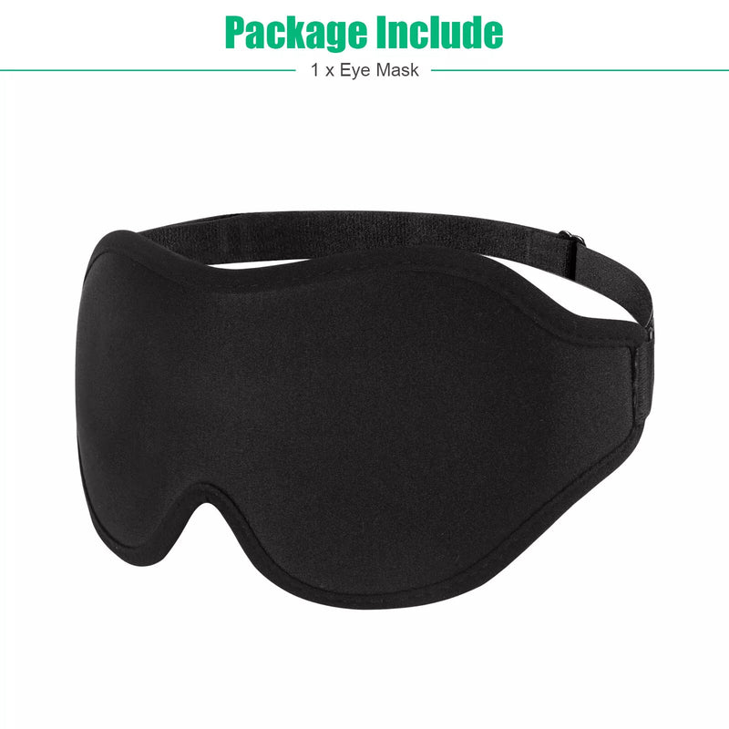 3D Silk Eye Mask – Padded Travel Sleep Mask