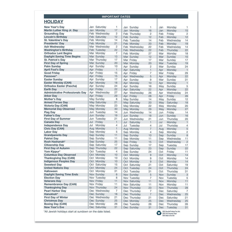 House of Doolittle Recycled Ruled 14-Month Planner with Stitched Leatherette Cover, 11 x 8.5, Black Cover, 14-Month (Dec to Jan): 2022 to 2024