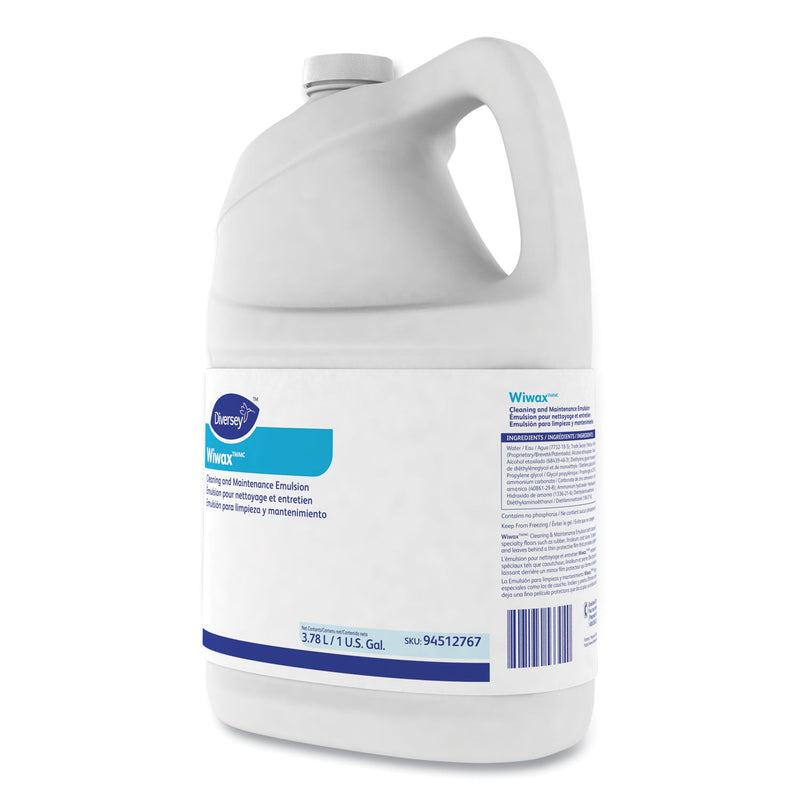 Diversey Wiwax Cleaning and Maintenance Solution, Liquid, 1 gal Bottle, 4/Carton