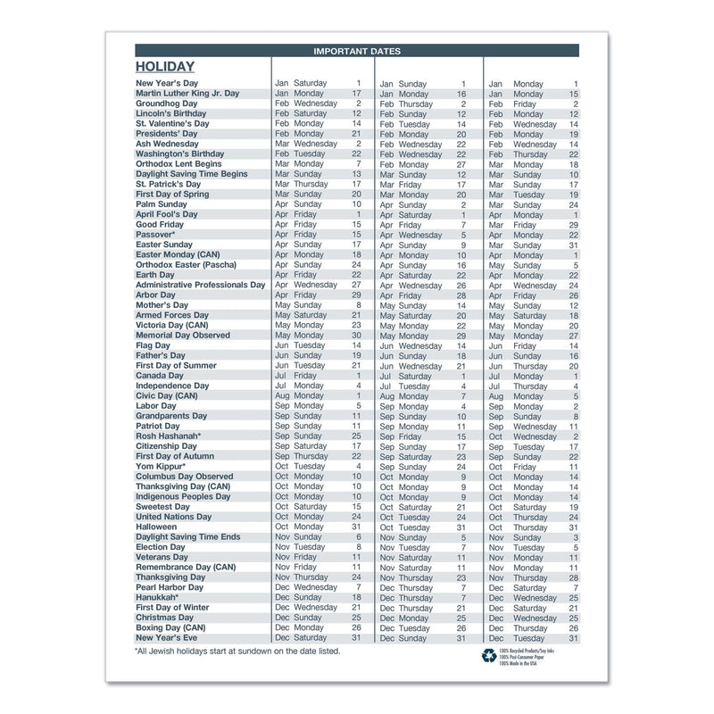 House of Doolittle Recycled Ruled 14-Month Planner with Stitched Leatherette Cover, 10 x 7, Black Cover, 14-Month (Dec to Jan): 2022 to 2024