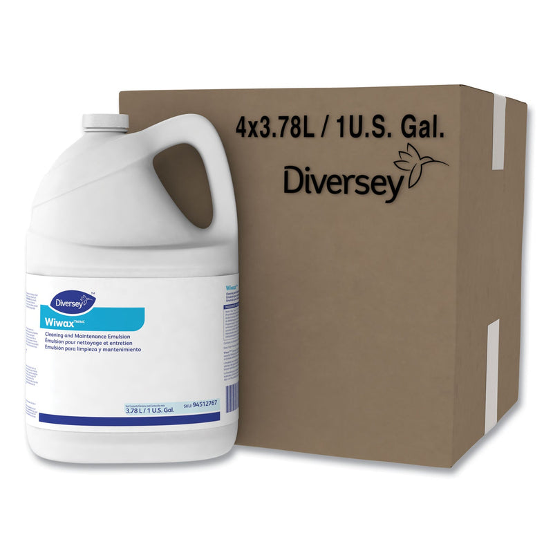 Diversey Wiwax Cleaning and Maintenance Solution, Liquid, 1 gal Bottle, 4/Carton