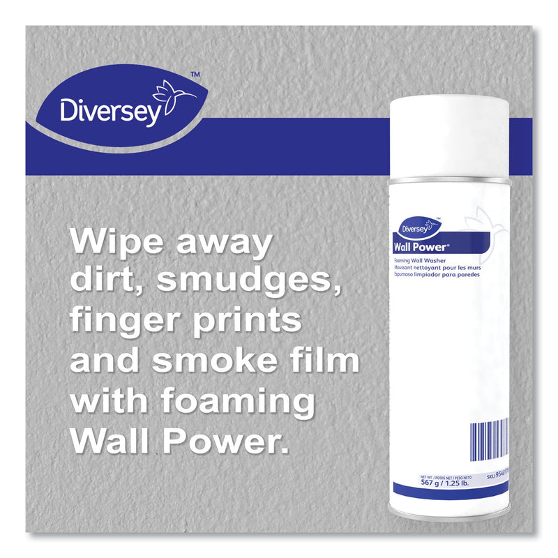 Diversey Wall Power Foaming Wall Washer, 20 oz Can, 12/Carton