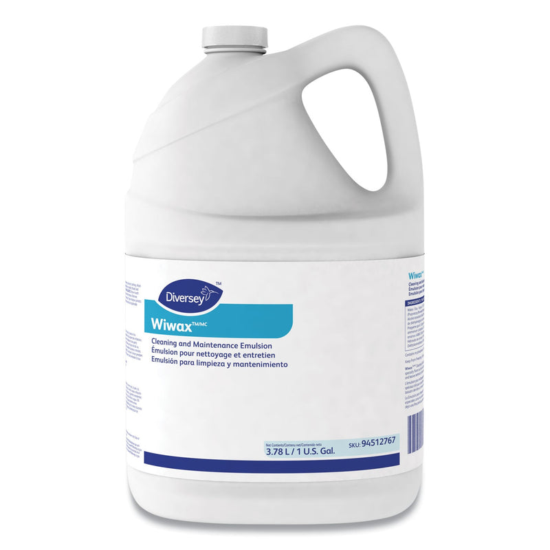 Diversey Wiwax Cleaning and Maintenance Solution, Liquid, 1 gal Bottle, 4/Carton