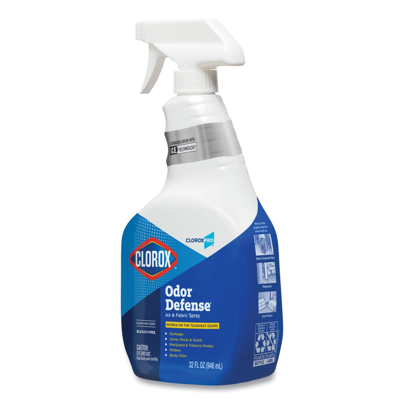 Clorox Commercial Solutions Odor Defense Air/Fabric Spray, Clean Air Scent, 32 oz Spray Bottle