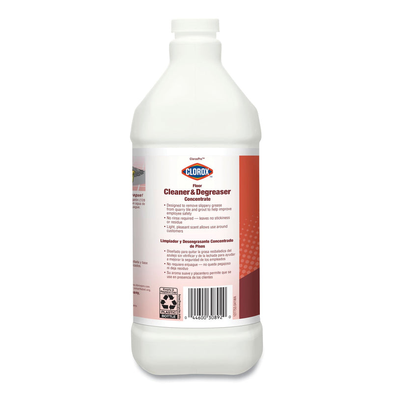 Clorox Professional Floor Cleaner and Degreaser Concentrate, 1 gal Bottle