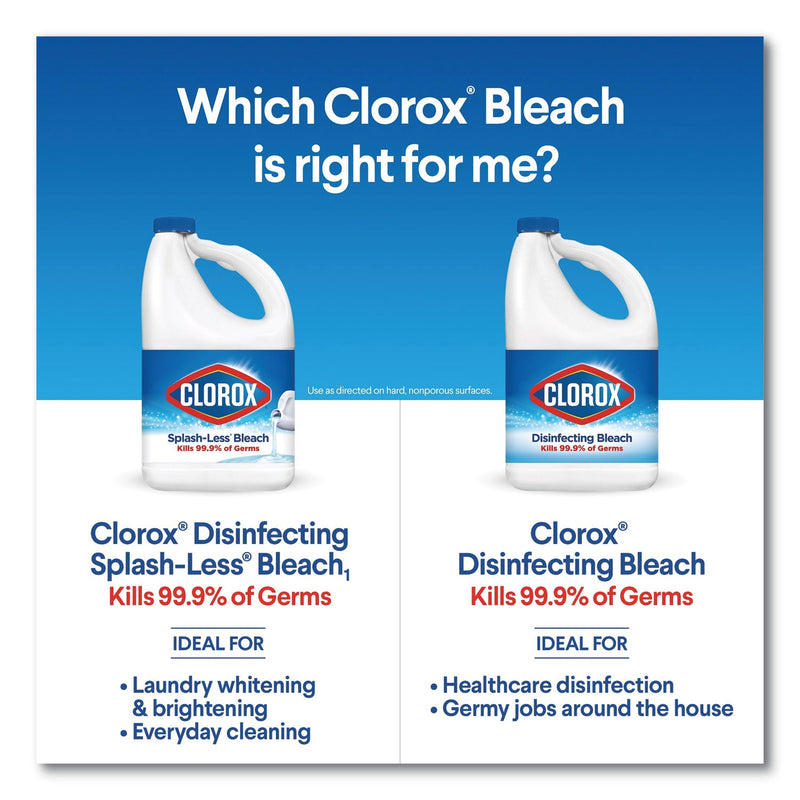 Clorox Regular Bleach with CloroMax Technology, 43 oz Bottle, 6/Carton