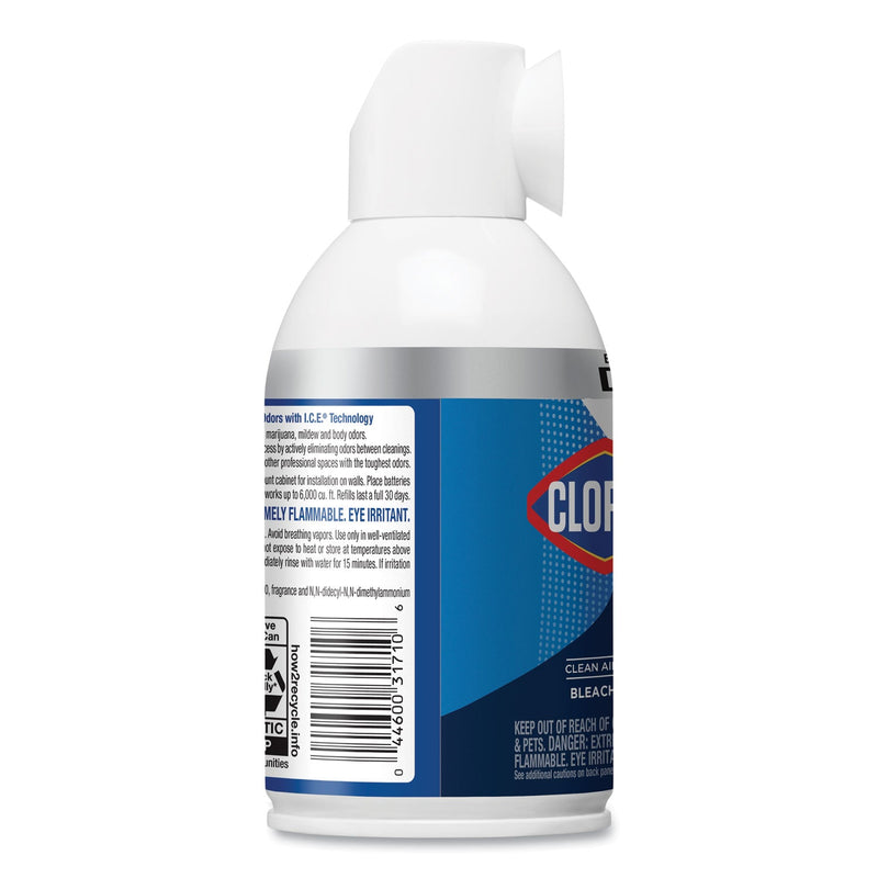 Clorox Commercial Solutions Odor Defense Wall Mount Refill, Clean Air Scent, 6 oz Aerosol Spray