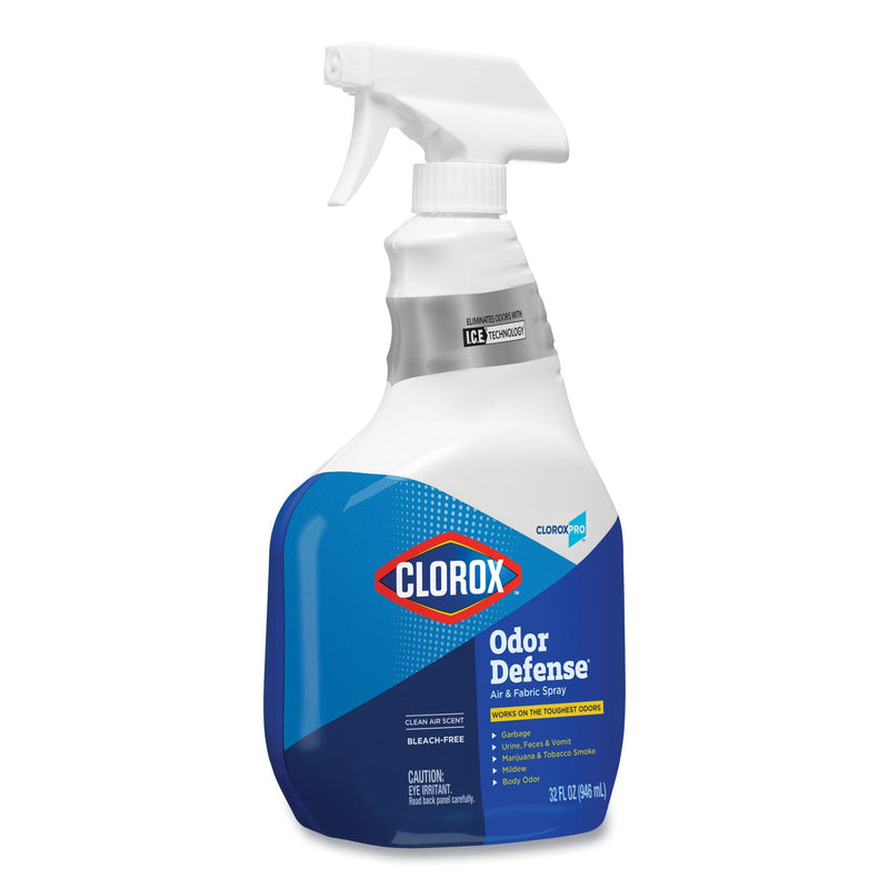 Clorox Commercial Solutions Odor Defense Air/Fabric Spray, Clean Air Scent, 32 oz Spray Bottle