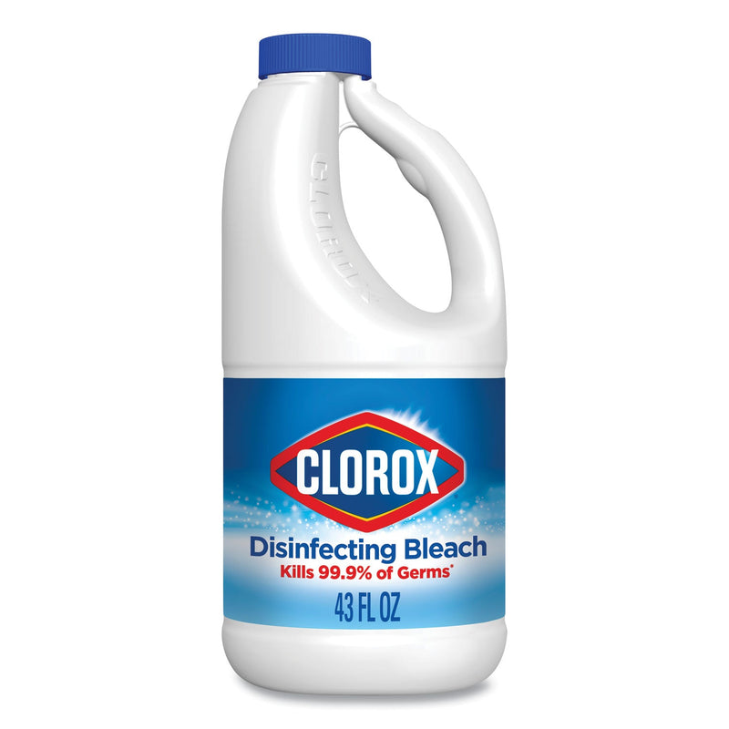 Clorox Regular Bleach with CloroMax Technology, 43 oz Bottle, 6/Carton
