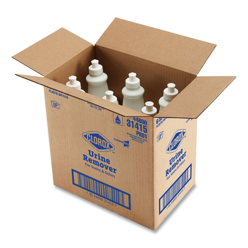 Clorox Urine Remover for Stains and Odors, 32 oz Pull top Bottle, 6/Carton