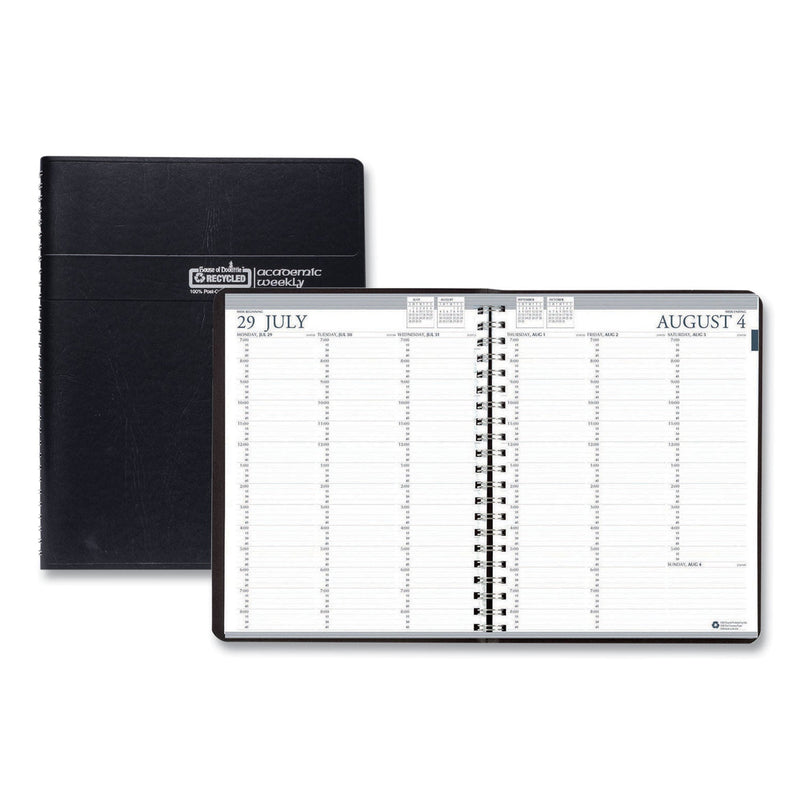 House of Doolittle Recycled Professional Weekly Planner, 15-Minute Appts, 11 x 8.5, Black Wirebound Soft Cover, 12-Month (Aug-July): 2022-2023
