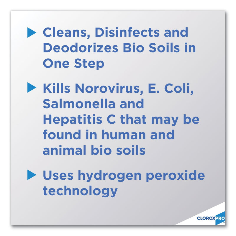 Clorox Disinfecting Bio Stain and Odor Remover, Fragranced, 32 oz Pull-Top Bottle, 6/CT