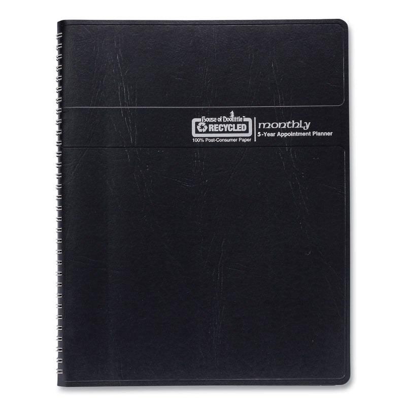 House of Doolittle Recycled Monthly 5-Year/62-Month Planner, 11 x 8.5, Black Cover, 62-Month (Dec to Jan): 2022 to 2028