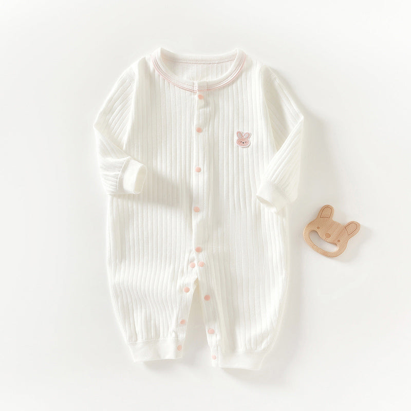 Pure Cotton Boneless Long-sleeve Baby Onesie