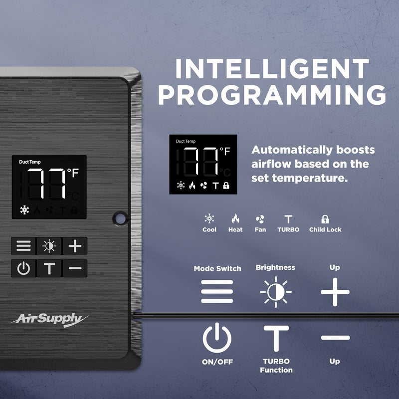 (Open Box) AirSupply BS412 Register Booster Fan