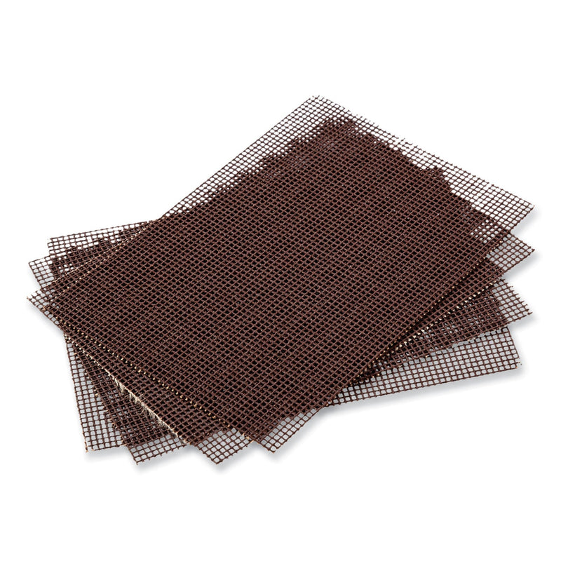 AmerCareRoyal Griddle Screen, Aluminum Oxide, 4 x 5.5, Brown, 20/Pack, 10 Packs/Carton