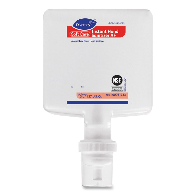 Diversey Soft Care Instant Gel Hand Sanitizer AF, 1,300 mL Cartridge, Fresh Scent, 6/Carton
