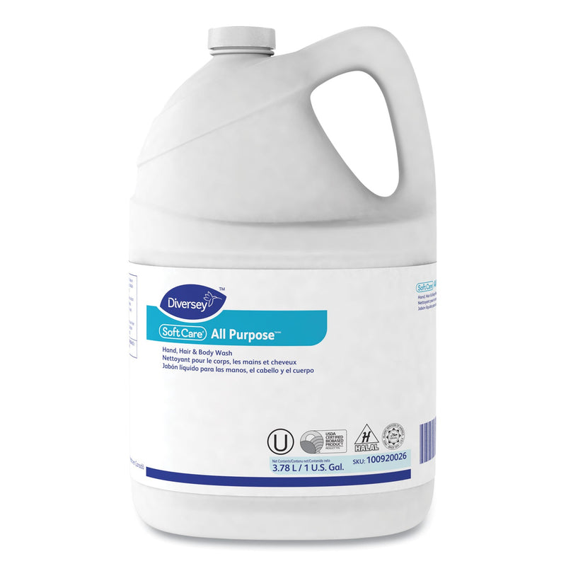 Diversey Soft Care All Purpose Liquid, Gentle Floral, 1 gal Bottle, 4/Carton