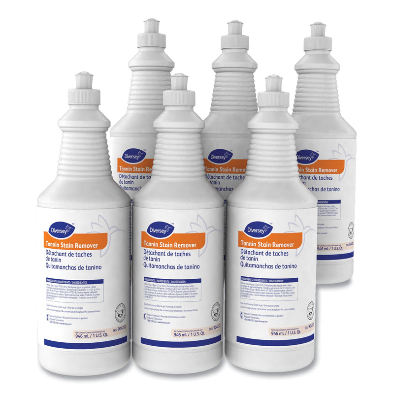 Diversey Tannin Stain Remover, 32 oz Bottle, Fruity, 6/CT