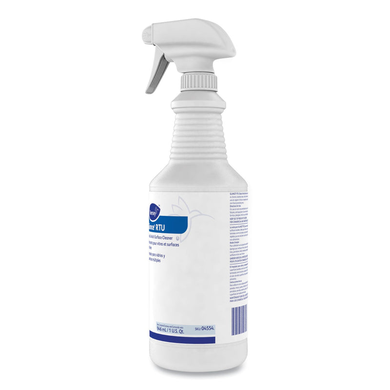 Diversey Glance Glass and Multi-Surface Cleaner, Liquid, 32 oz Spray Bottle, 12/Carton