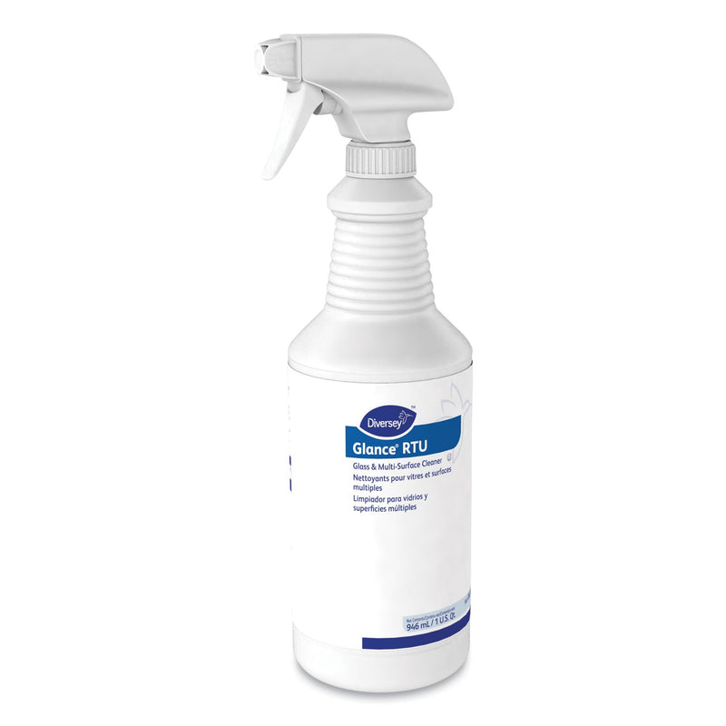 Diversey Glance Glass and Multi-Surface Cleaner, Original, 32 oz Spray Bottle, 12/Carton