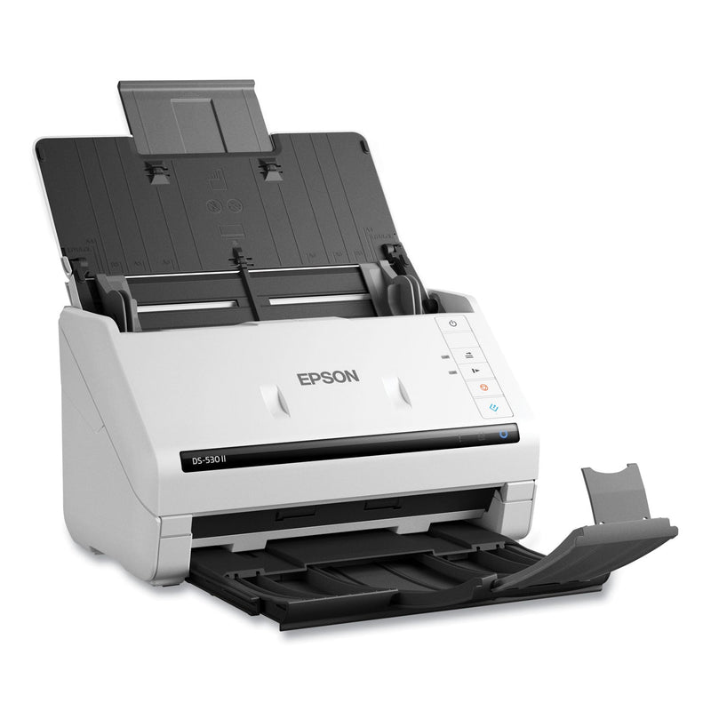 Epson DS-530 II Color Duplex Document Scanner, 600 dpi Optical Resolution, 50-Sheet Duplex Auto Document Feeder