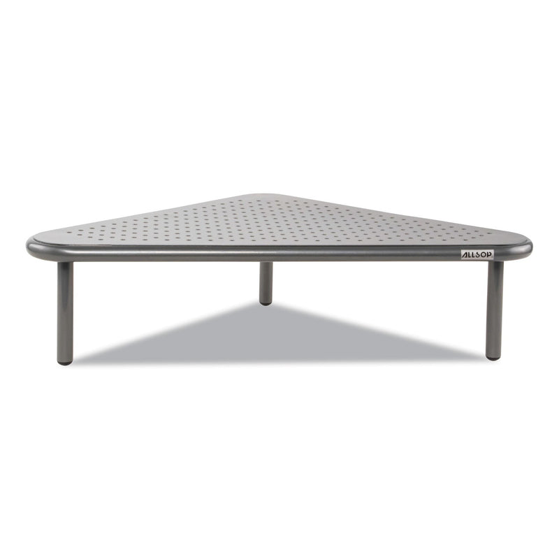 Allsop Metal Art Corner Stand, 20" x 11.5" x 5", Pewter, Supports 40 lbs