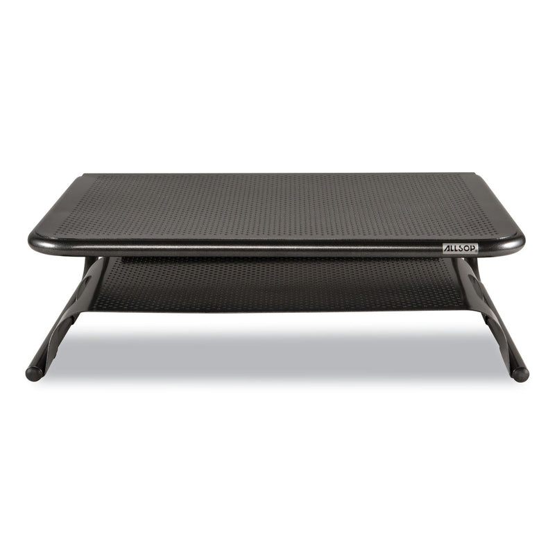 Allsop Metal Art Printer and Monitor Stand Plus, 18" x 13.5" x 6", Black, Supports 50 lbs