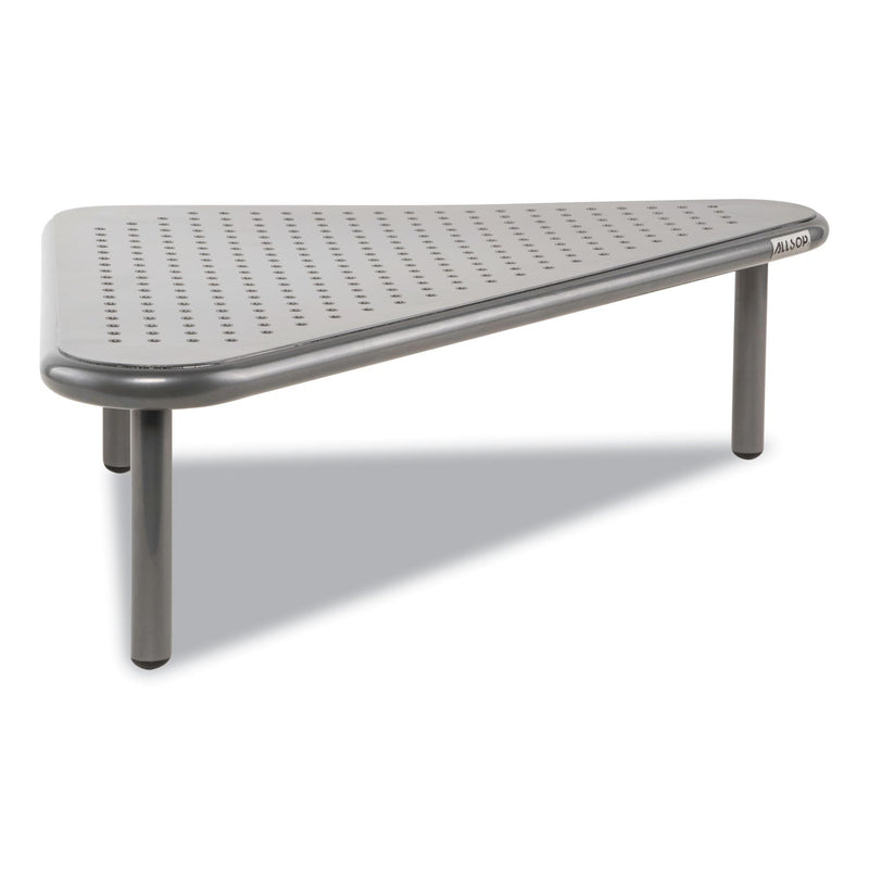 Allsop Metal Art Corner Stand, 20" x 11.5" x 5", Pewter, Supports 40 lbs