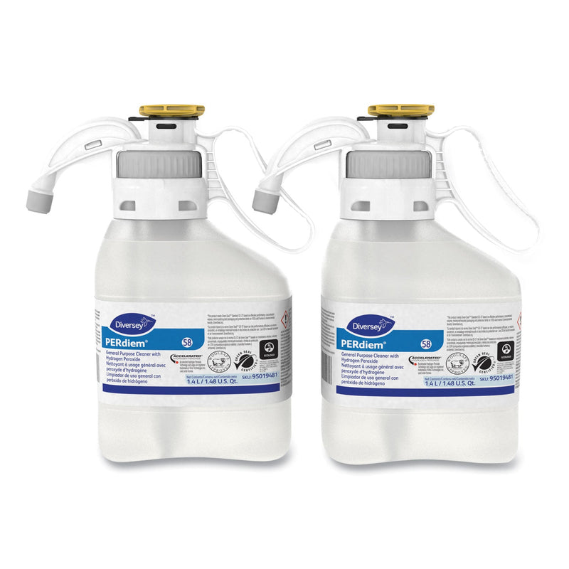 Diversey PERdiem Concentrated General Cleaner with Hydrogen Peroxide, 47.34 oz, Bottle, 2/Carton