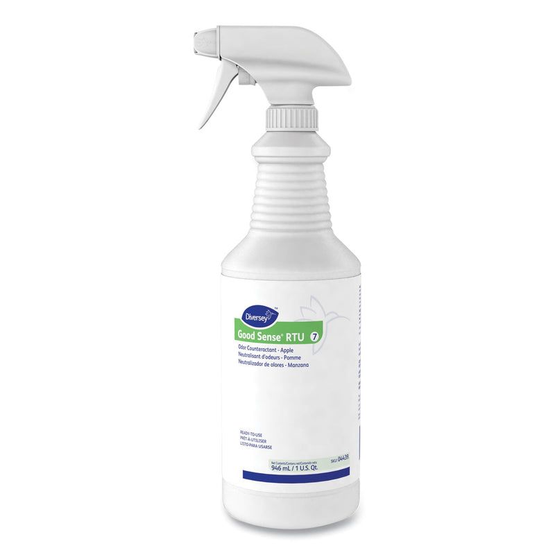 Diversey Good Sense RTU Liquid Odor Counteractant, Apple Scent, 32 oz Spray Bottle