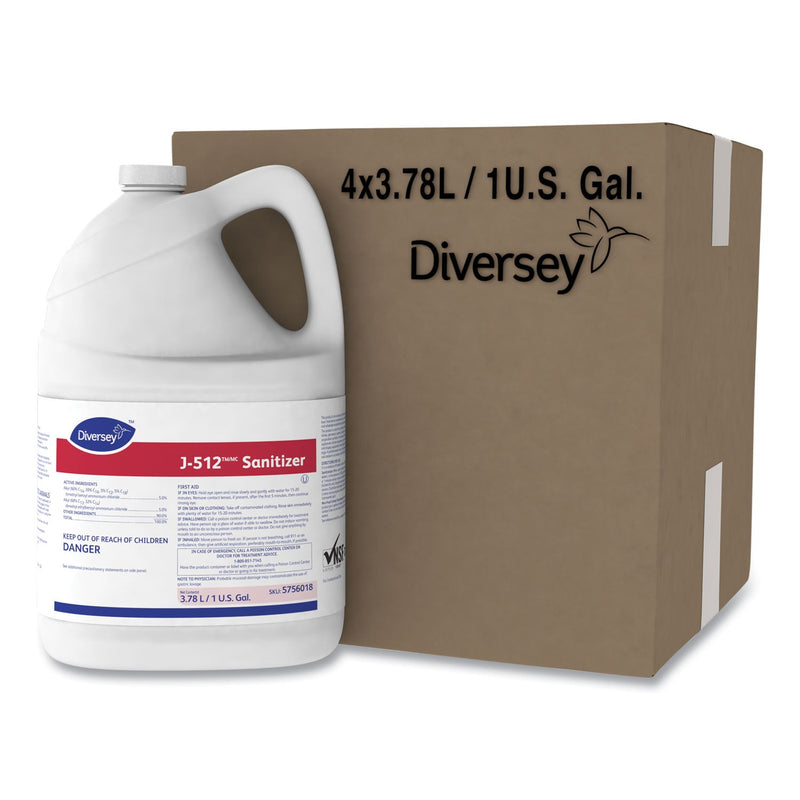 Diversey J-512TM/MC Sanitizer, 1 gal Bottle, 4/Carton