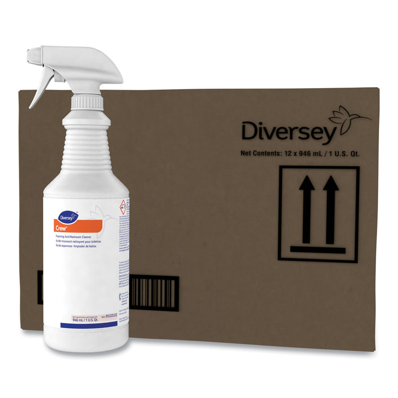 Diversey Foaming Acid Restroom Cleaner, Fresh Scent, 32 oz Spray Bottle, 12/Carton