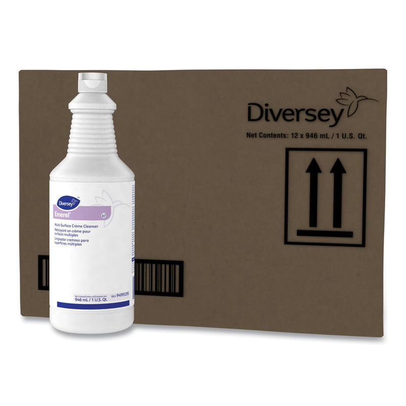 Diversey Emerel Multi-Surface Creme Cleanser, Fresh Scent, 32 oz Bottle, 12/Carton
