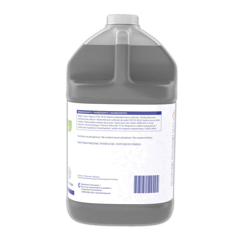 Diversey Suma Star D1 Hand Dishwashing Detergent, Unscented, 1 gal Bottle, 4/Carton
