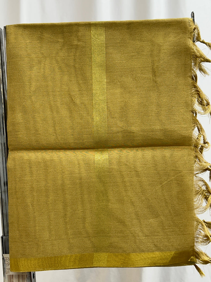 Golden tissue silk dupatta